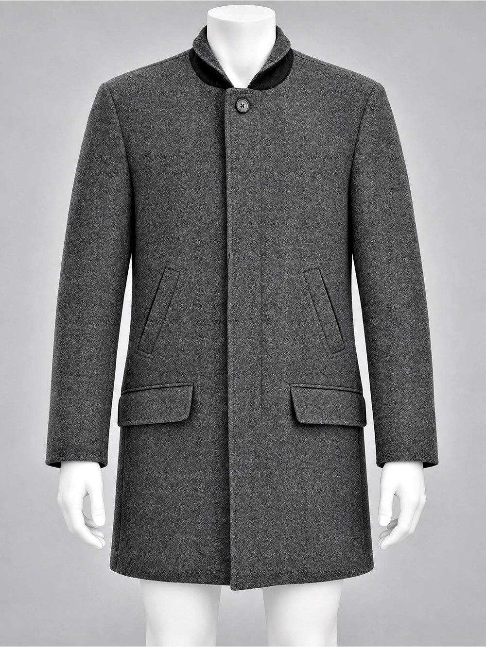 A|X Armani Exchange Men's Gray Wool-Style Pea Coat Size Medium